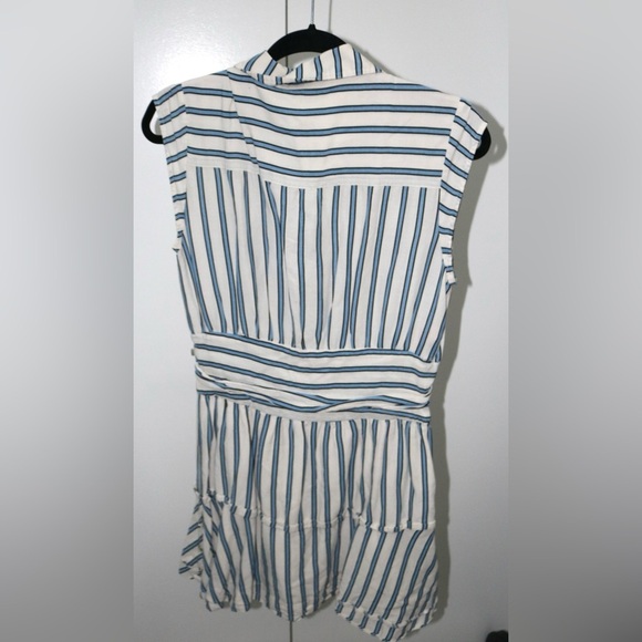 Derek Lam 10 Crosby Striped Tie Waist Shirt Dress Size 8 - Picture 2 of 10
